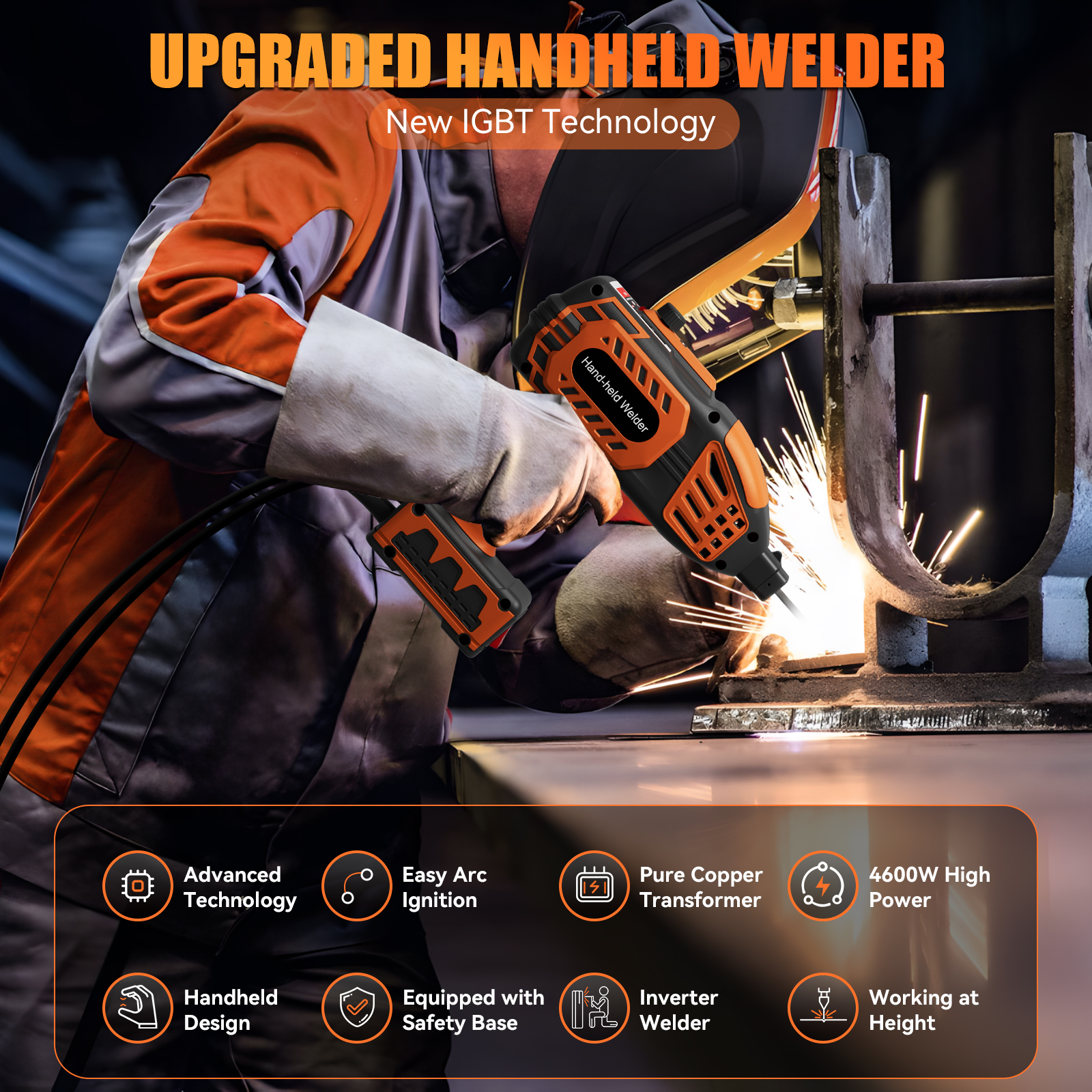  Portable Electric Welding Machine - 110V Portable Welder Handheld IGBT